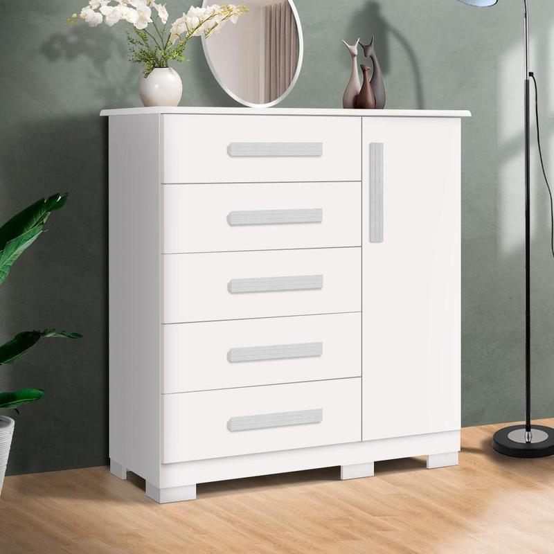 Adélie White Cômoda Com Espelho Embutido E Sapateira Branca Adele Fênix